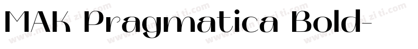 MAK Pragmatica Bold字体转换